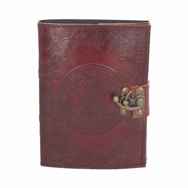 Photo #5 of product D1665E5 - Lockable Tree Of Life Red Leather Journal 15 x 21cm
