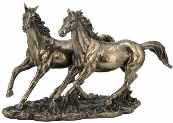 Photo of Wild Horses Bronze Figurine