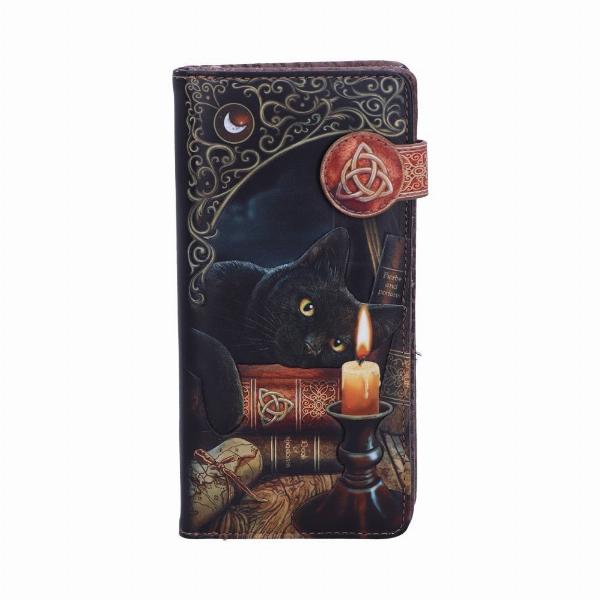 Photo #1 of product B3939K8 - Nemesis Now Lisa Parker Witching Hour Cat Witch Purse Black 18.5cm