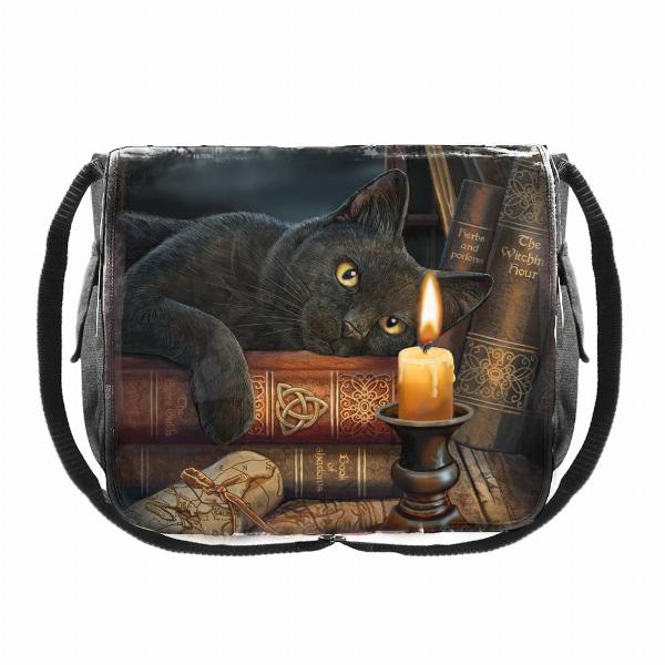 Photo #1 of product B3963K8 - Witching Hour Cat Messenger Bag by Lisa Parker
