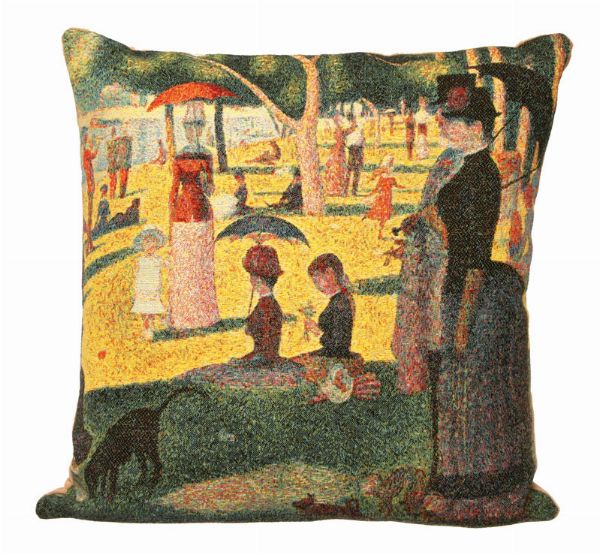 Phot of A Sunday Afternoon On The Island Of La Grande Jatte By Georges Seurat Tapestry Cushion Ii