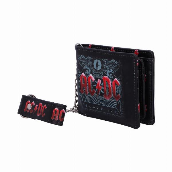 Photo #2 of product B5520T1 - Officially Licensed AC/DC Black Ice Album Embossed Wallet and Chain