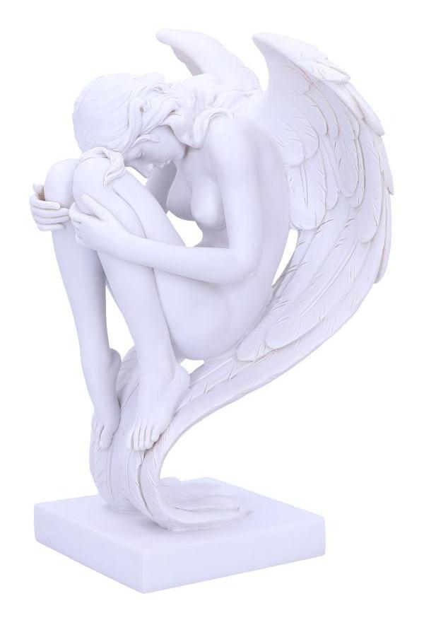 Photo #2 of product U6135W2 - Angels Contemplation White Angel Figurine 28cm