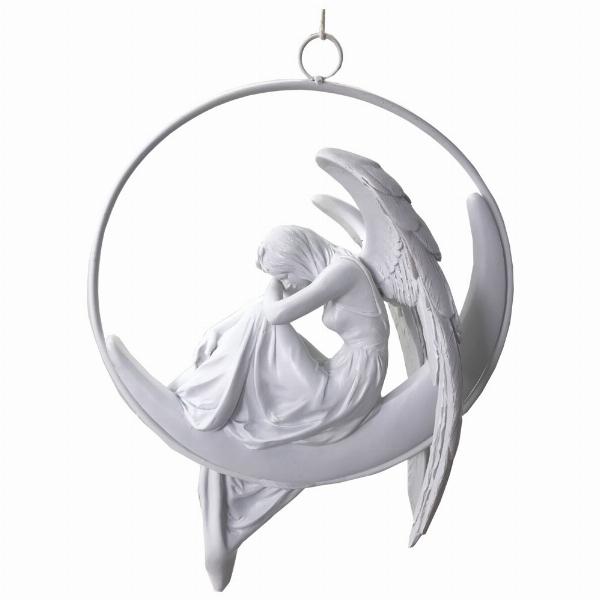Photo #2 of product U4978R0 - Angels Serenity White Hanging Winged Angel Decoration