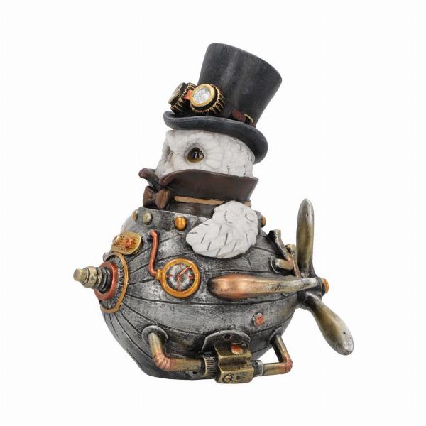 Photo #2 of product U6175W2 - Avian Invention Steampunk Owl Figurine 14.5cm