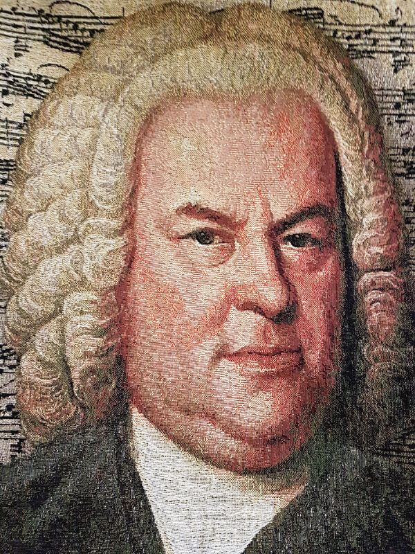 Phot of Bach Composer Tapestry Cushion
