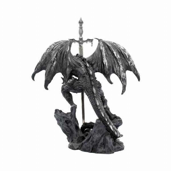Photo #4 of product AL50255 - Gothic Black Dragon Sword Letter Opener Figurine