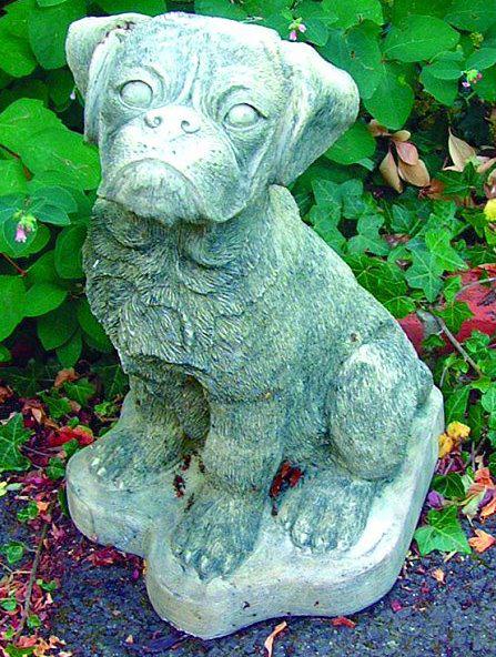 boxer garden ornament