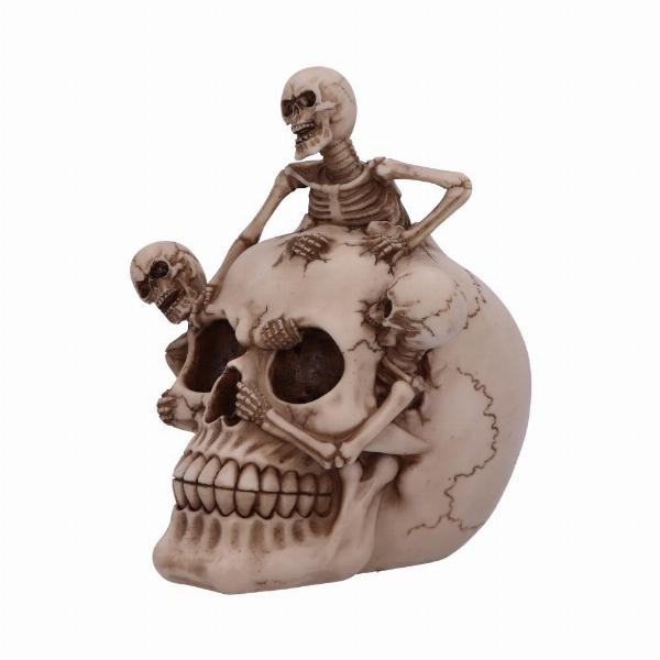 Photo #2 of product U5454T1 - Breaking Free Skeleton Emerging from Skull Ornament 17.7cm