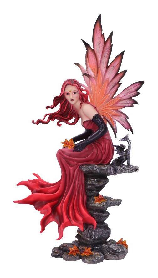 Photo #1 of product C5816U1 - Autumn Fairy with Dragon Figurine 60cm