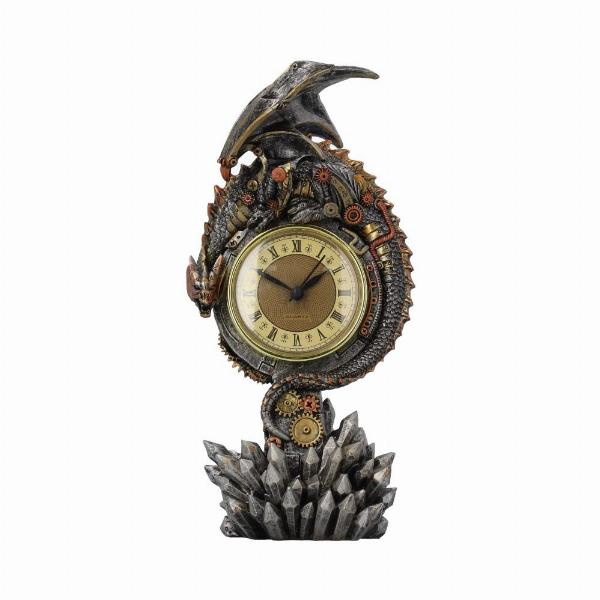 Photo #5 of product U3814K8 - Clockwork Reign Steampunk Dragon Mantel Clock