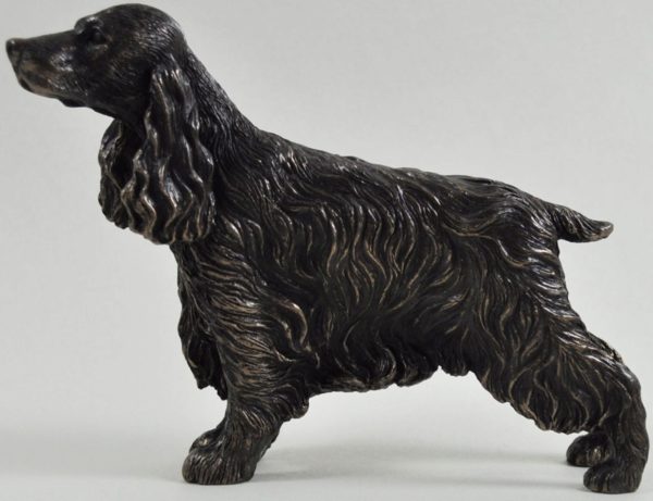 Photo of Cocker Spaniel Standing Bronze Dog Sculpture Small
