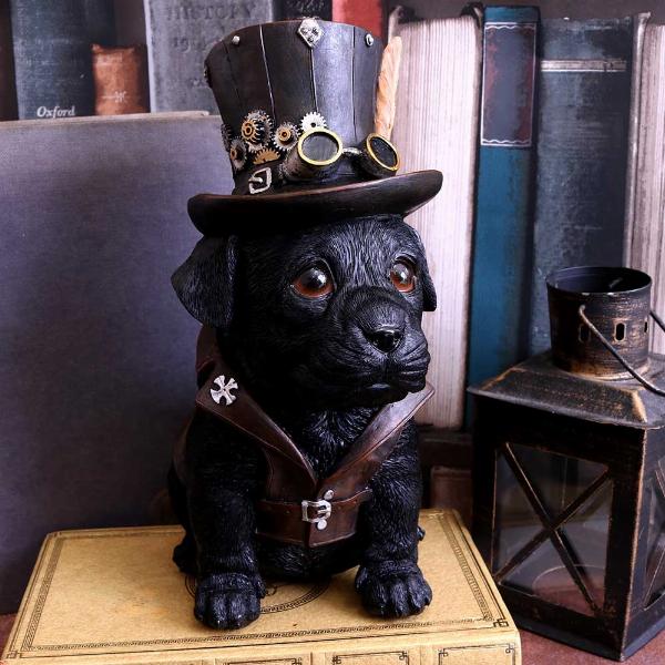 Photo #5 of product U4460N9 - Cogsmiths Adorable Steampunk Dog Figurine 21cm