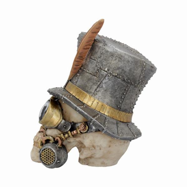 Photo #3 of product U4069M8 - Count Archibald Steampunk Top Hat Skull 19.5cm