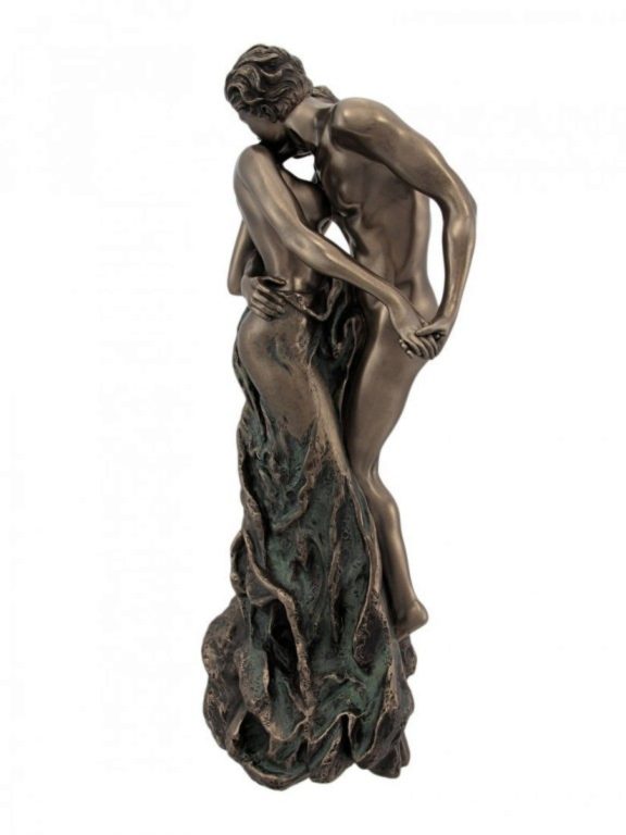 Photo of Couple Embracing Nude Statue The Waltz (Camille)