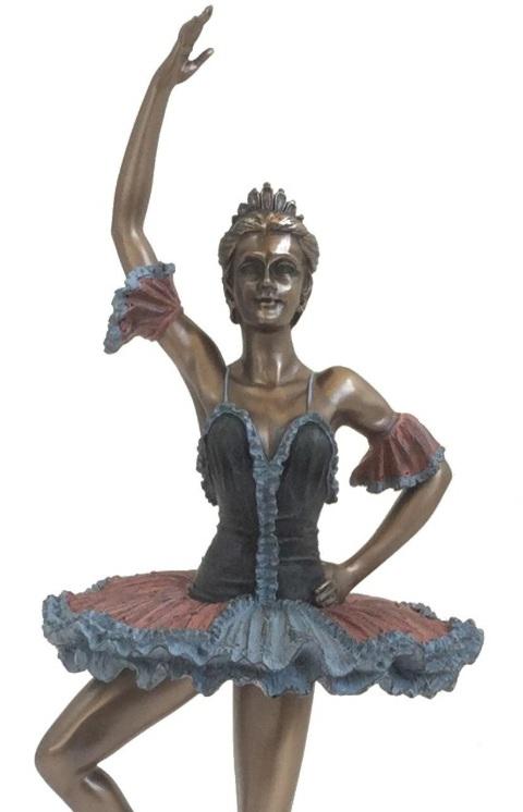 Photo of Dancing Ballerina Bronze Figurine 32 cm