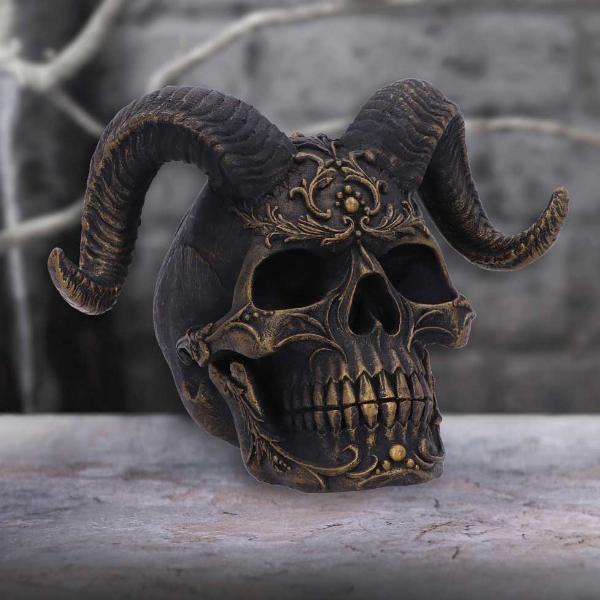 Photo #5 of product D5980W2 - Diabolus Horned Skull 18cm