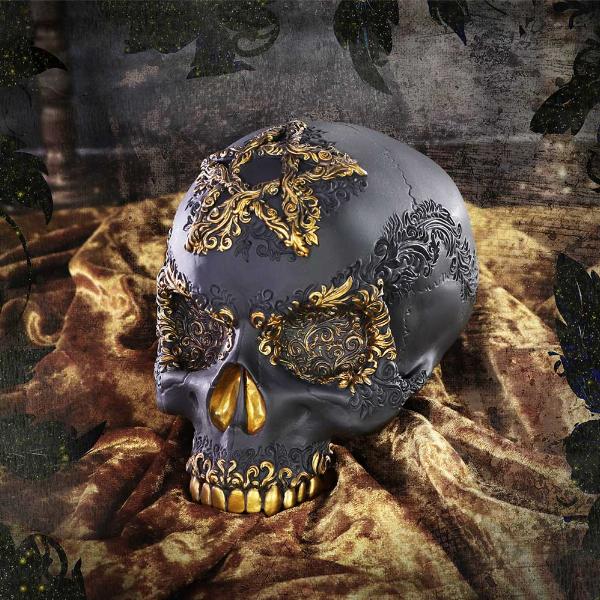 Photo #5 of product B6600Y3 - Divine Demise Black and Gold Skull