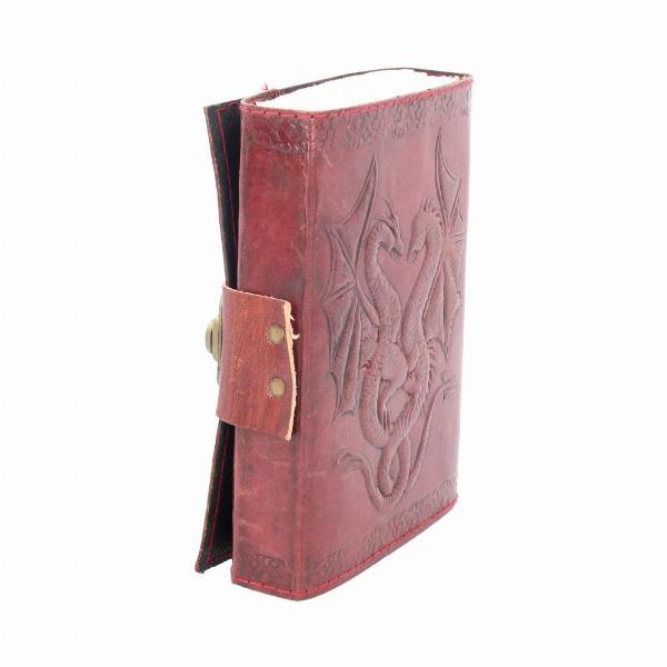 Photo #3 of product D1023C4 - Nemesis Now Lockable Double Dragon Leather Embossed Journal