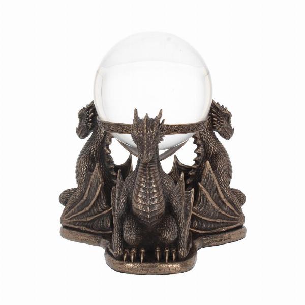 Photo #2 of product B3714K8 - Bronze Dragons Prophecy Mythical Crystal Ball Holder