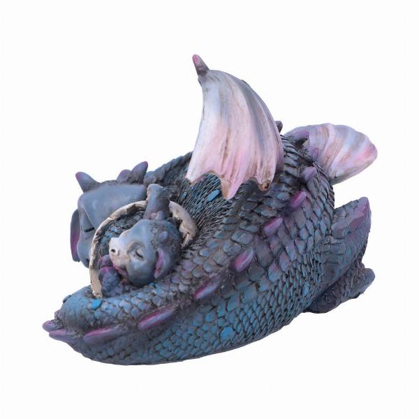 Photo #2 of product U4940R0 - Dream a Little Dream Blue Dragon and Hatchling Sleeping Figurine