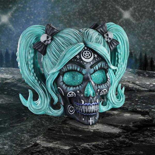 Photo #5 of product B6590Y3 - Drop Dead Gorgeous - Cute and Cosmic Witchy Doll Skull