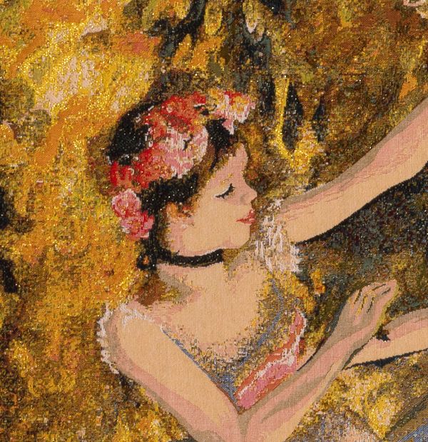 Phot of Edgar Degas 2 Dancers On The Stage Wall Tapestry