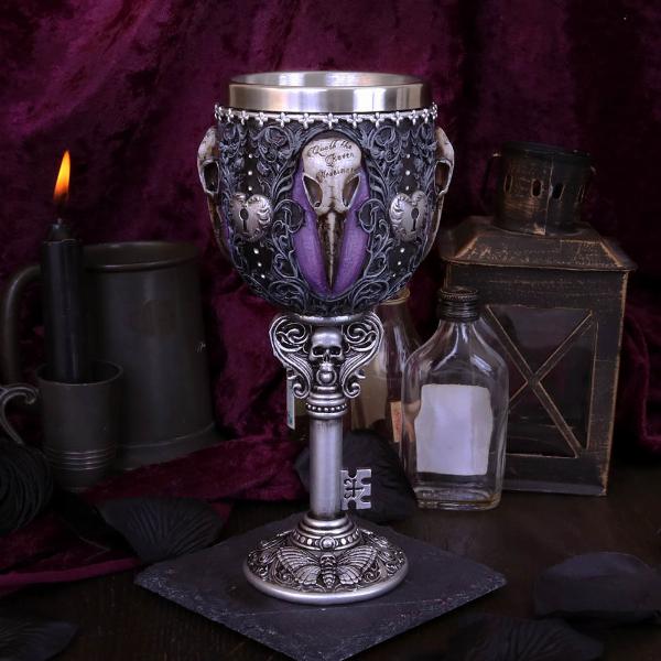 Photo #5 of product B4725P9 - Edgar Allen Poe Nevermore Raven Goblet