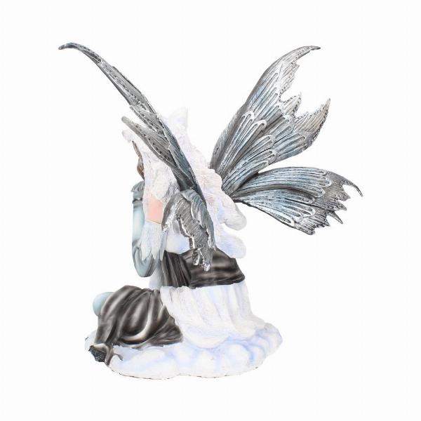 Photo #3 of product D2032F6 - Fae-Lore Winter Fairy Wearing Wolf Hide 30cm