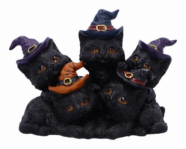 Photo #2 of product U6740A24 - Familiar Friends Witchy Black Cats Figurine 18cm