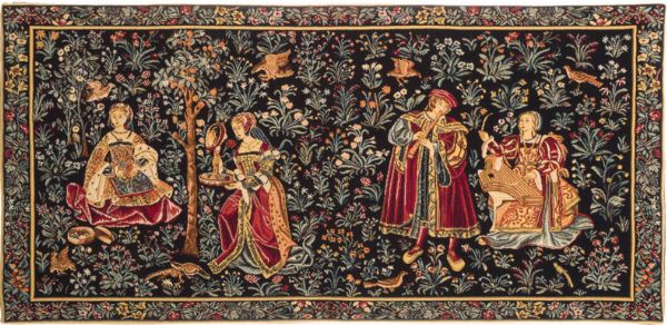 The Family Outing From Medieval Tapestry Counted Cross Stitch Pattern