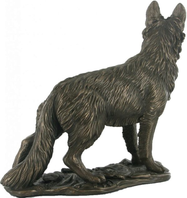 Photo of German Shepherd Bronze Dog Sculpture