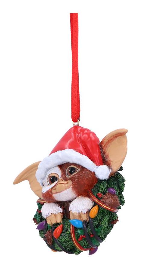Photo #2 of product B6411X3 - Gremlins Gizmo in Wreath Hanging Ornament 10cm