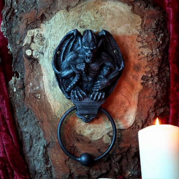 Photo #5 of product D5982W2 - Grotesque Gothic Door Knocker 21.8cm