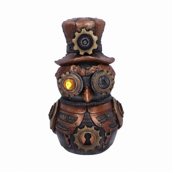 Photo #2 of product D5413T1 - Hootle 22.7cm Steampunk Owl with Top Hat Figurine