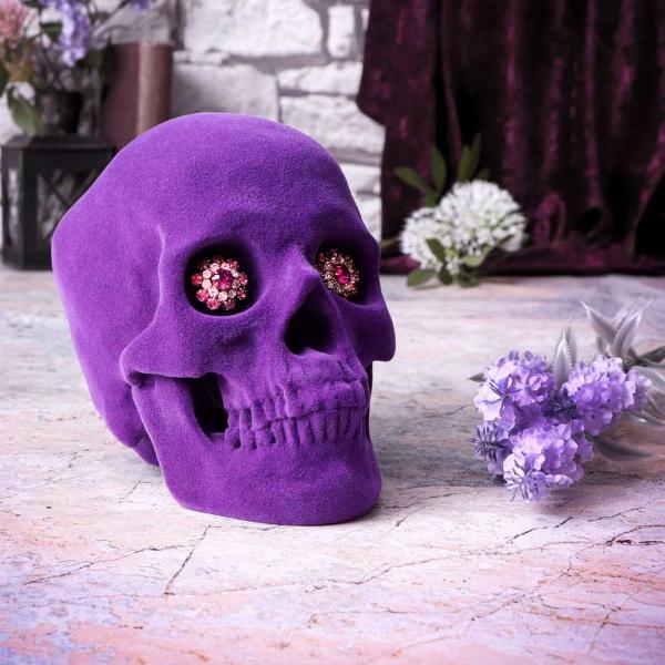 Photo #5 of product D6120W2 - Jewelled Gaze Purple Skull 18.7cm