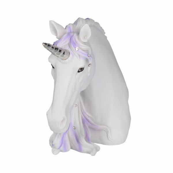 Photo #2 of product C0686B4 - Jewelled Magnificence Small White Unicorn Bust Ornament