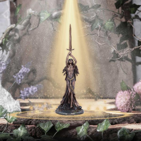 Photo #5 of product D6578Y3 - Lady of the Lake and Excalibur Bronze Figurine
