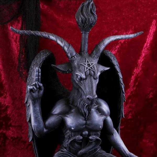 Photo #5 of product B4737P9 - Extra Large Black Baphomet Figurine