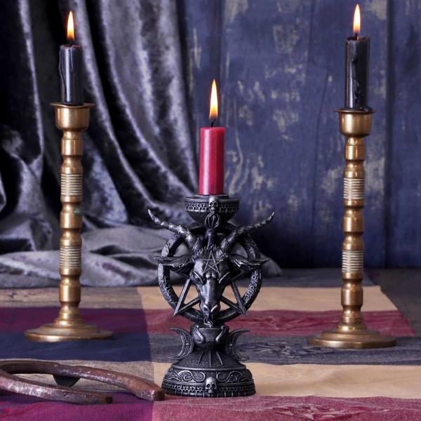 Photo #5 of product B5702U1 - Baphomet Candle Holder 15.5cm