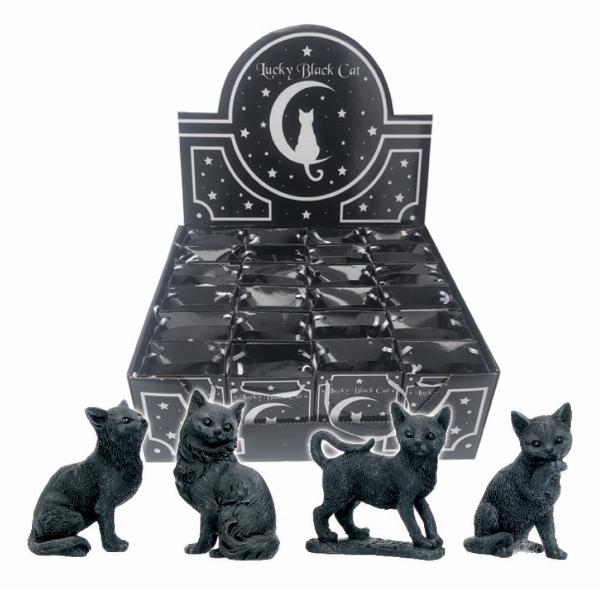 Photo #5 of product U4207M8 - Adorable Lucky Black Cats 9cm Figures (Display of 24)