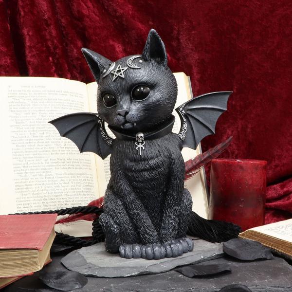 Photo #5 of product B5237S0 - Large Malpuss Winged Occult Cat Figurine