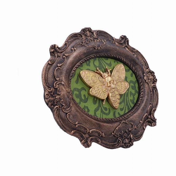 Photo #3 of product D5067R0 - Moth Macabre Baroque Framed Death's Head Moth Wall Plaque