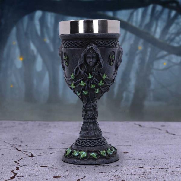 Photo #5 of product NOW119S - Mother Maiden and Crone Chalice Bronze Triple Goddess Wine Glass