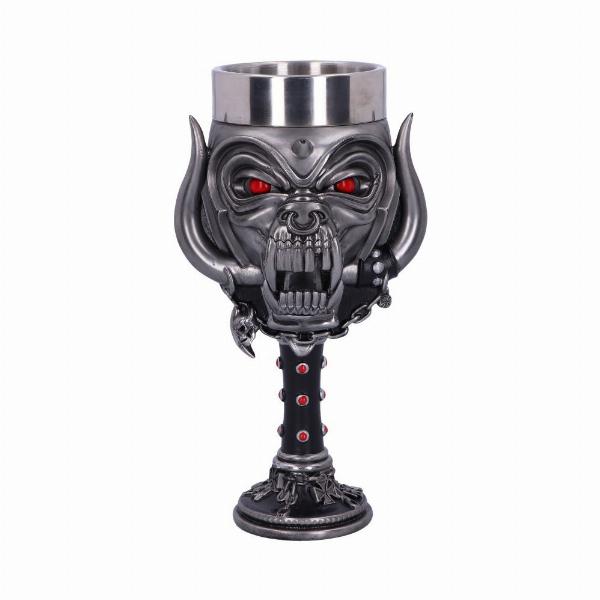 Photo #1 of product B5344S0 - Officially Licensed Motorhead Snaggletooth Warpig Goblet Glass