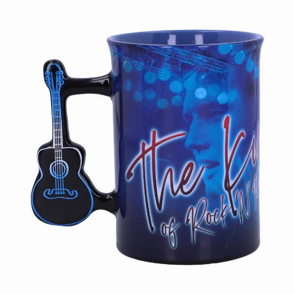 Photo #3 of product C5229S0 - Elvis The King of Rock and Roll Blue Mug