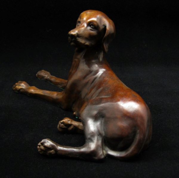 Photo of Pair of Vizslas Bronze Figurines