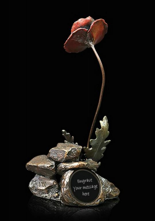 Photo of Poppy with Custom Engraving Bronze Figurine (Limited Edition) Keith Sherwin