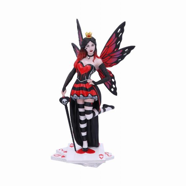 Photo #1 of product B5557T1 - Wonderland Fairies Queen of Hearts Red Card Figurine
