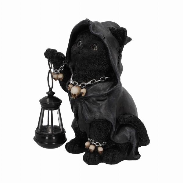 Photo #2 of product U6172W2 - Reapers Feline Lantern Grim Reaper Cat Figurine 18.5cm